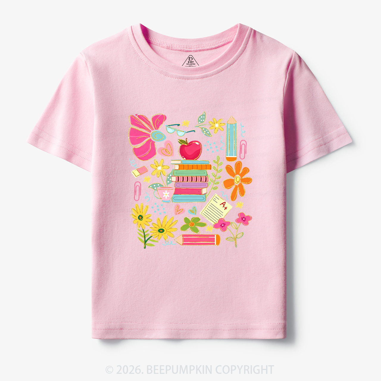 Cute Books Botanical Back to School Toddler&Kid's Tees