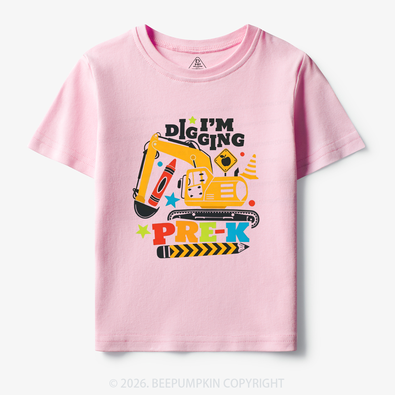 Excavator I'm Digging Pre-K Toddler&Kid's Tees