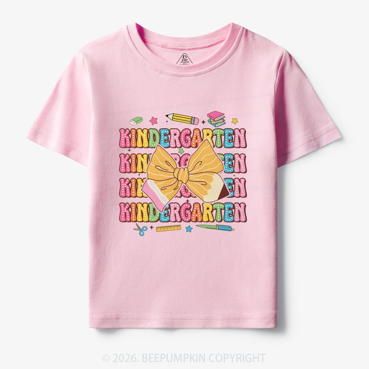 Kindergarten Pencil Coquette Bow Back To School Toddler&Kid's Tees
