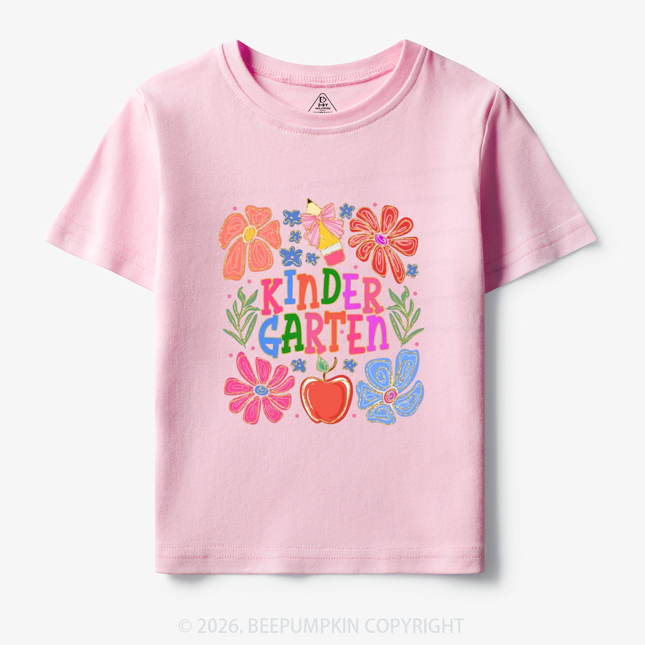 Personalized Kindergarten Colorful Floral Toddler&Kid's Tees