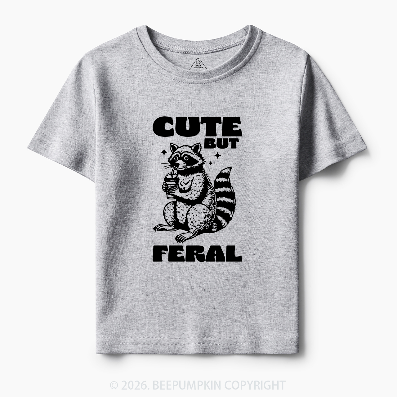 Cute But Feral Toddler&Kid's Tees Beepumpkin 7