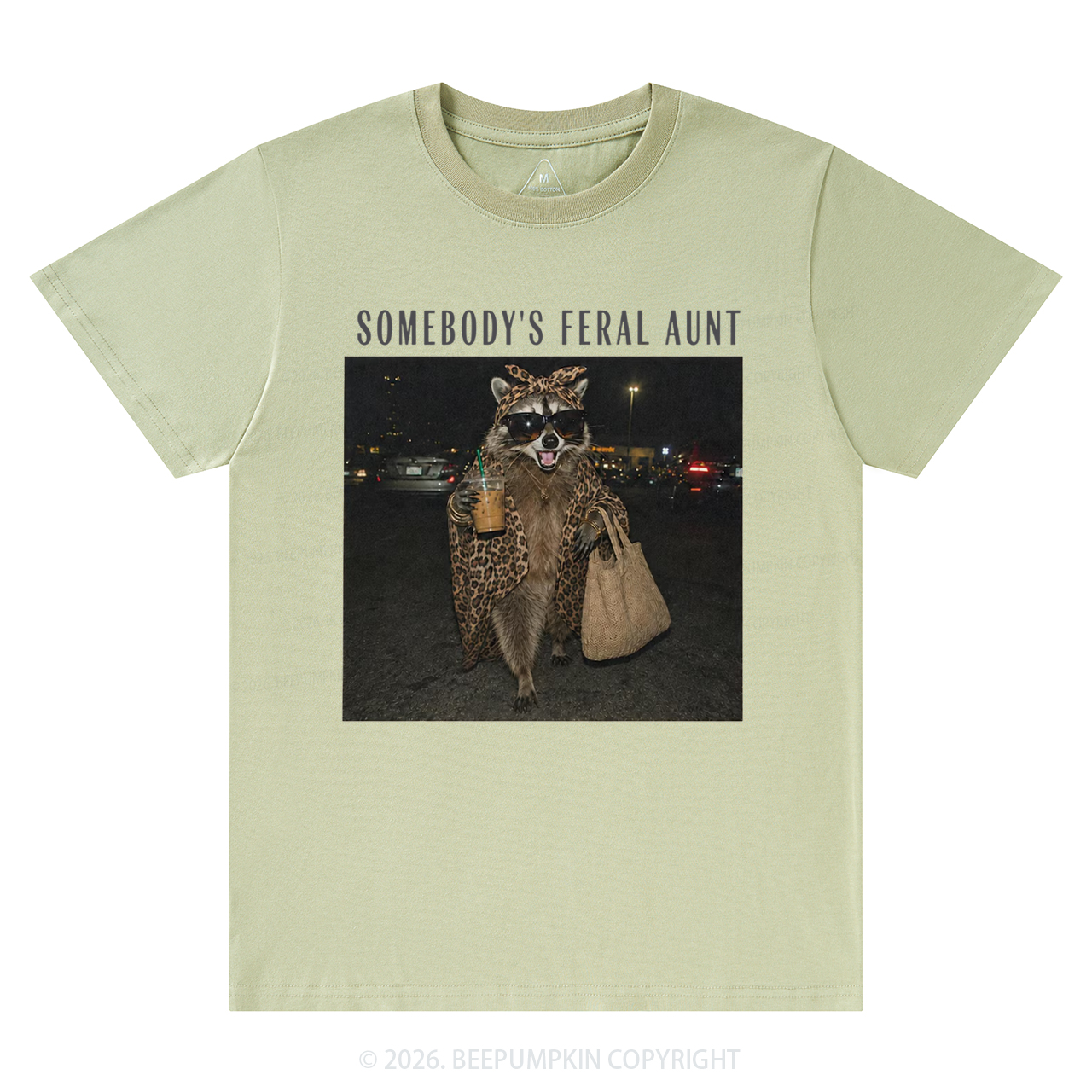 Personalized Somebody's Feral Aunt Funny Raccoon T-Shirts