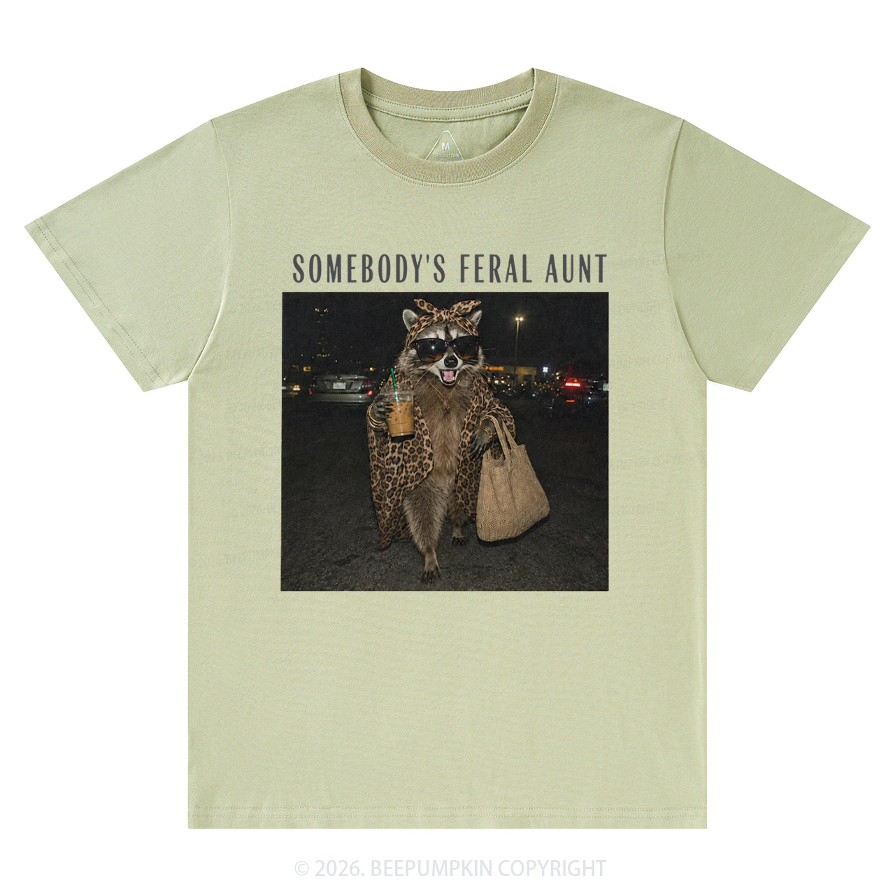 Personalized Somebody's Feral Aunt Funny Raccoon T-Shirts