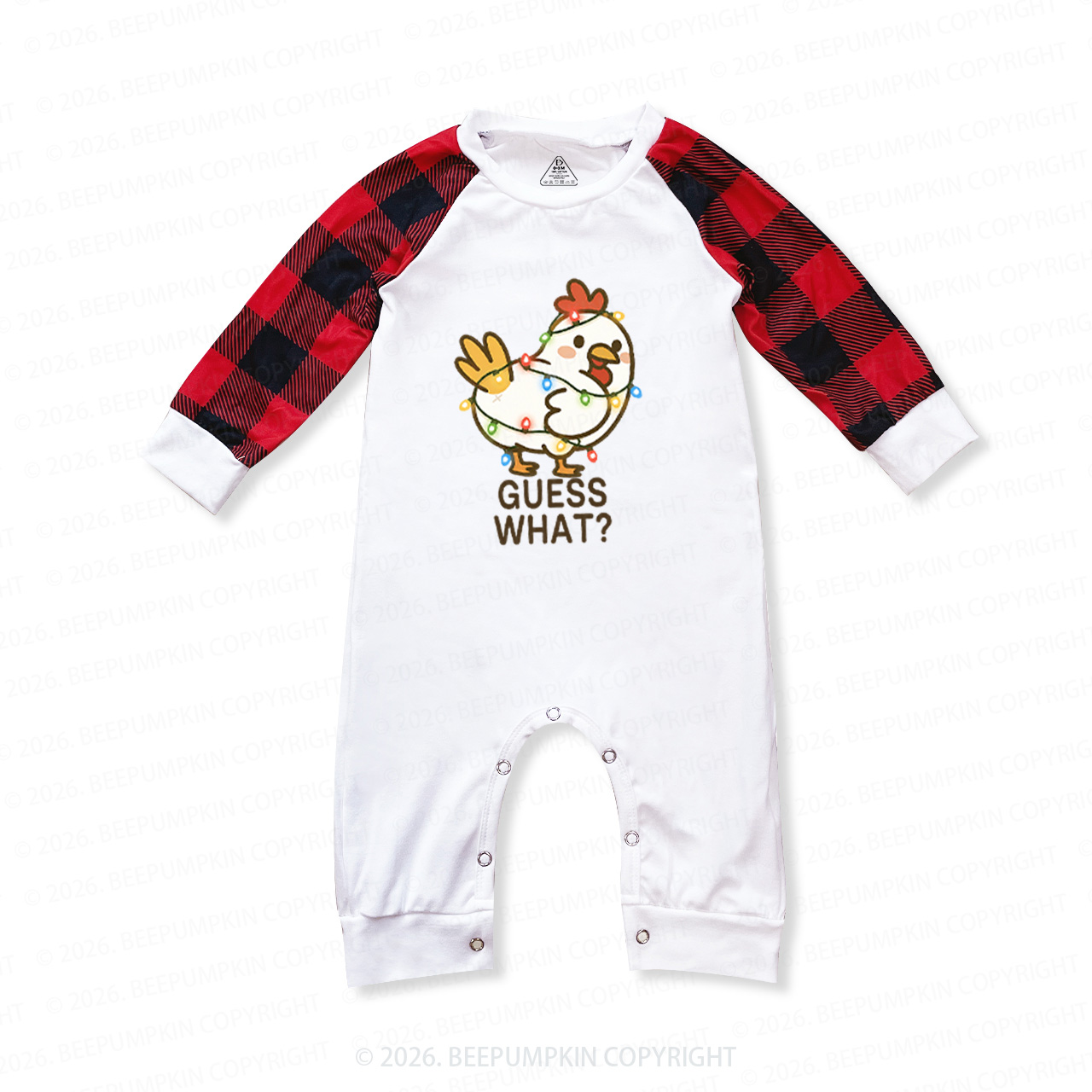 Guess What Chicken Funny Butt Joke Christmas Family Matching Pajamas