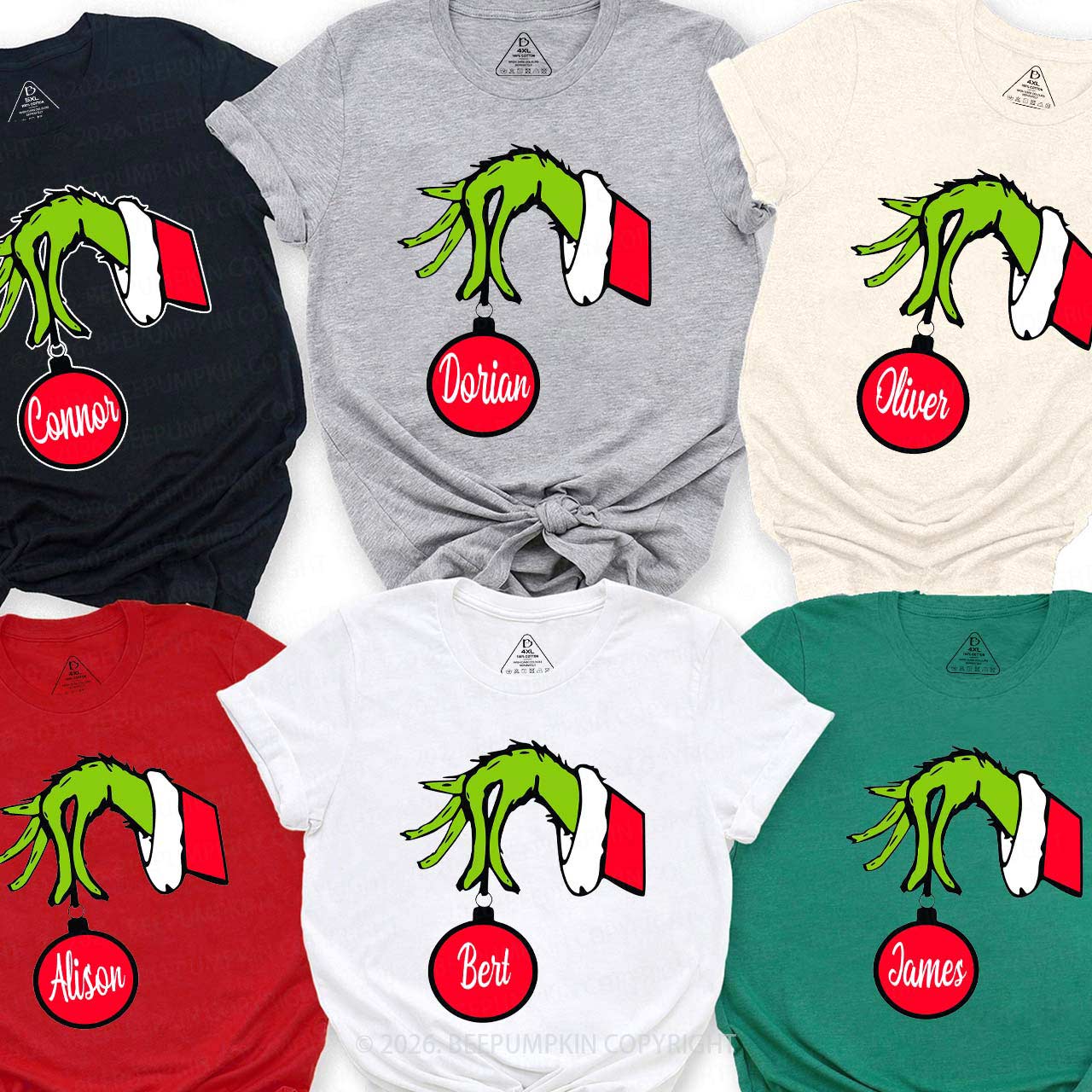 Red Bulb Christmas Family Matching Shirt