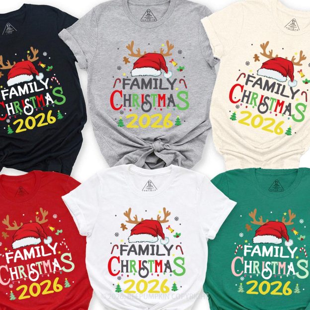 2026 Family Christmas Santa Shirts For Family Members