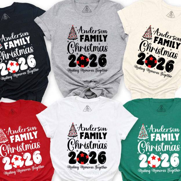 2026 Custom Making Memories Family Christmas Shirts Beepumpkin