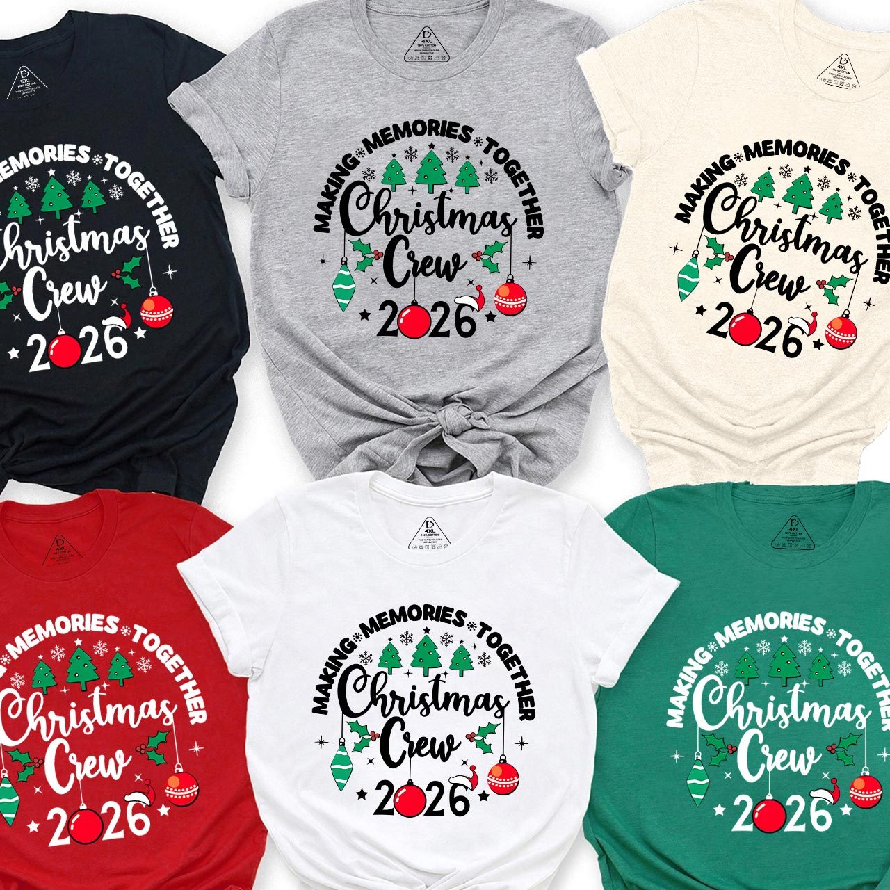 Christmas Crew 2026 Family Matching T-Shirts Beepumpkin
