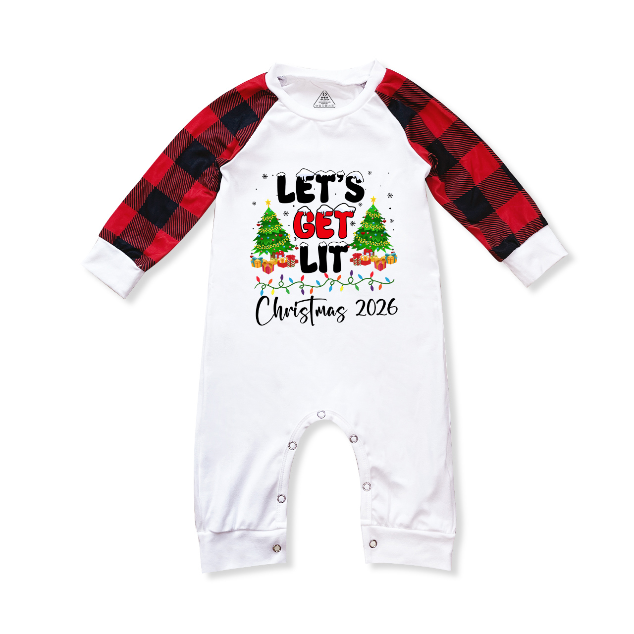 Let's Get Lit From Xmas Party Family Matching Pajamas