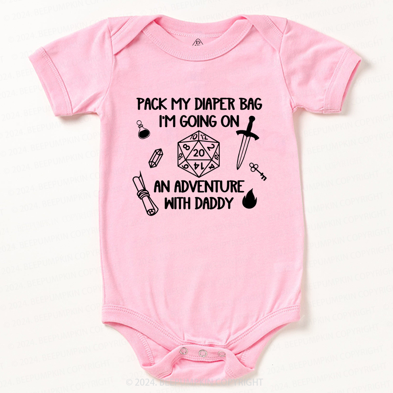 Personalized Pack My Diaper Bag I'm Going On An Adventure With XXX Baby Bodysuit 7