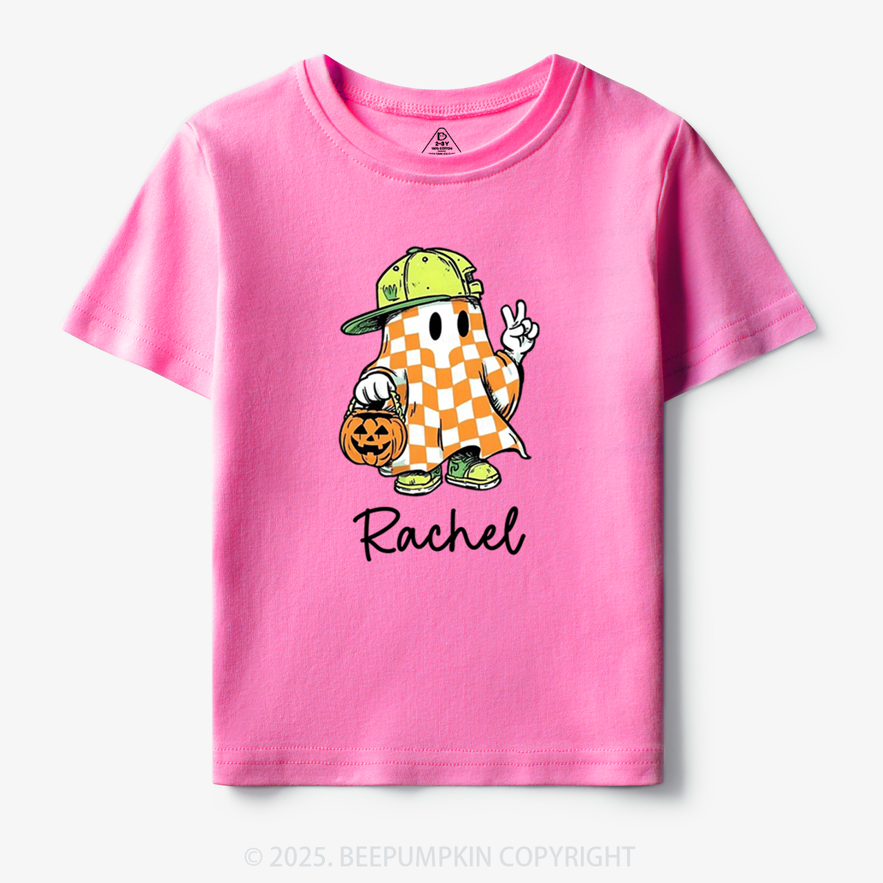 Personalized Name Spooky Dude Pumpkin Ghost Toddler&Kid's Tees Beepumpkin