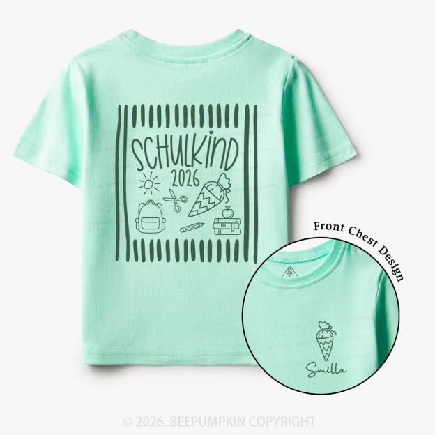 Personalized Name & Year Schoolchild Toddler&Kid's Tees