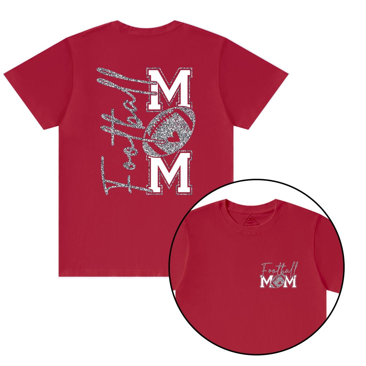 Glitter Football Mama T-Shirts Beepumpkin