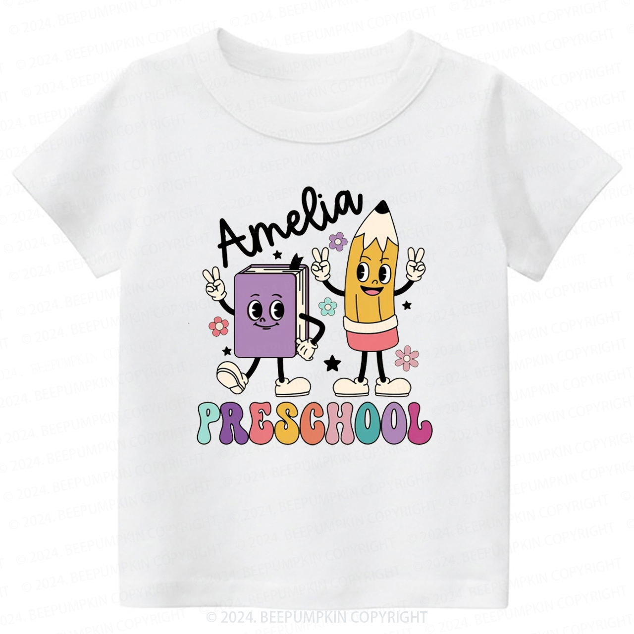 Personalized Preschool Books Back To School Shirt 