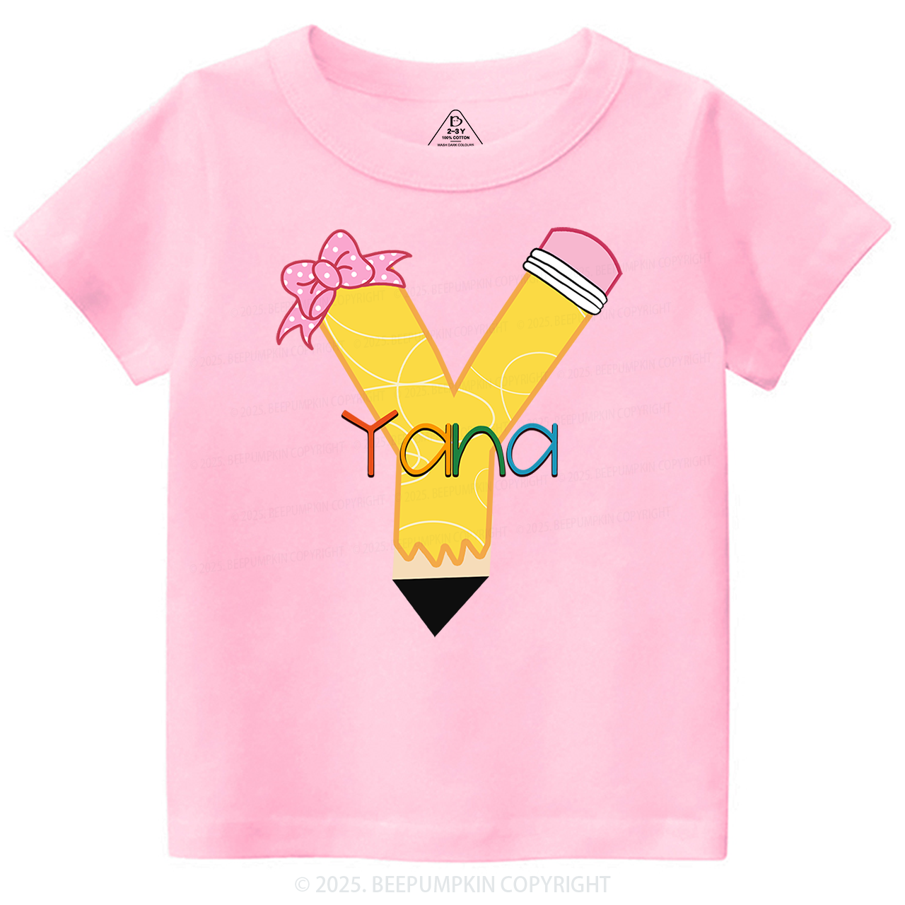 Personalized Pencil Back To School Shirt 