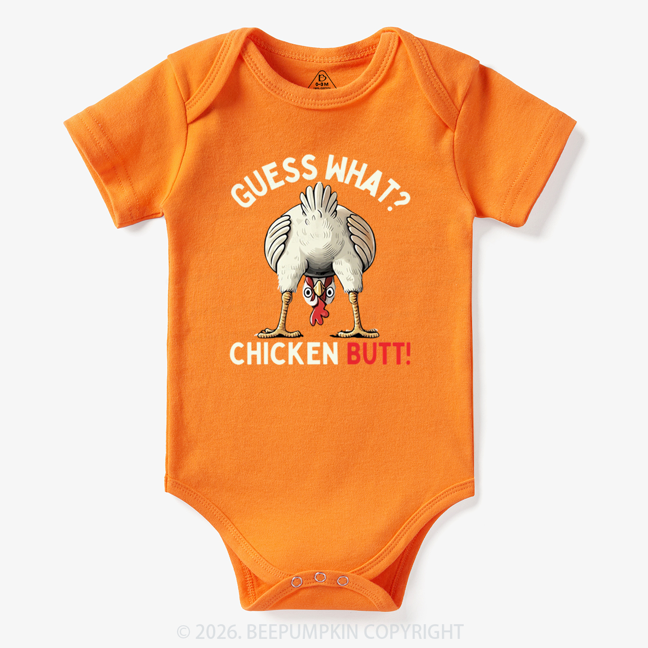 Guess What Chicken Butt Super Funny Baby Bodysuit