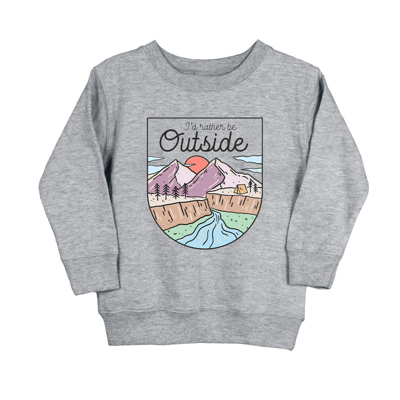 I'd Rather Be Outside Sweatshirt For Kids