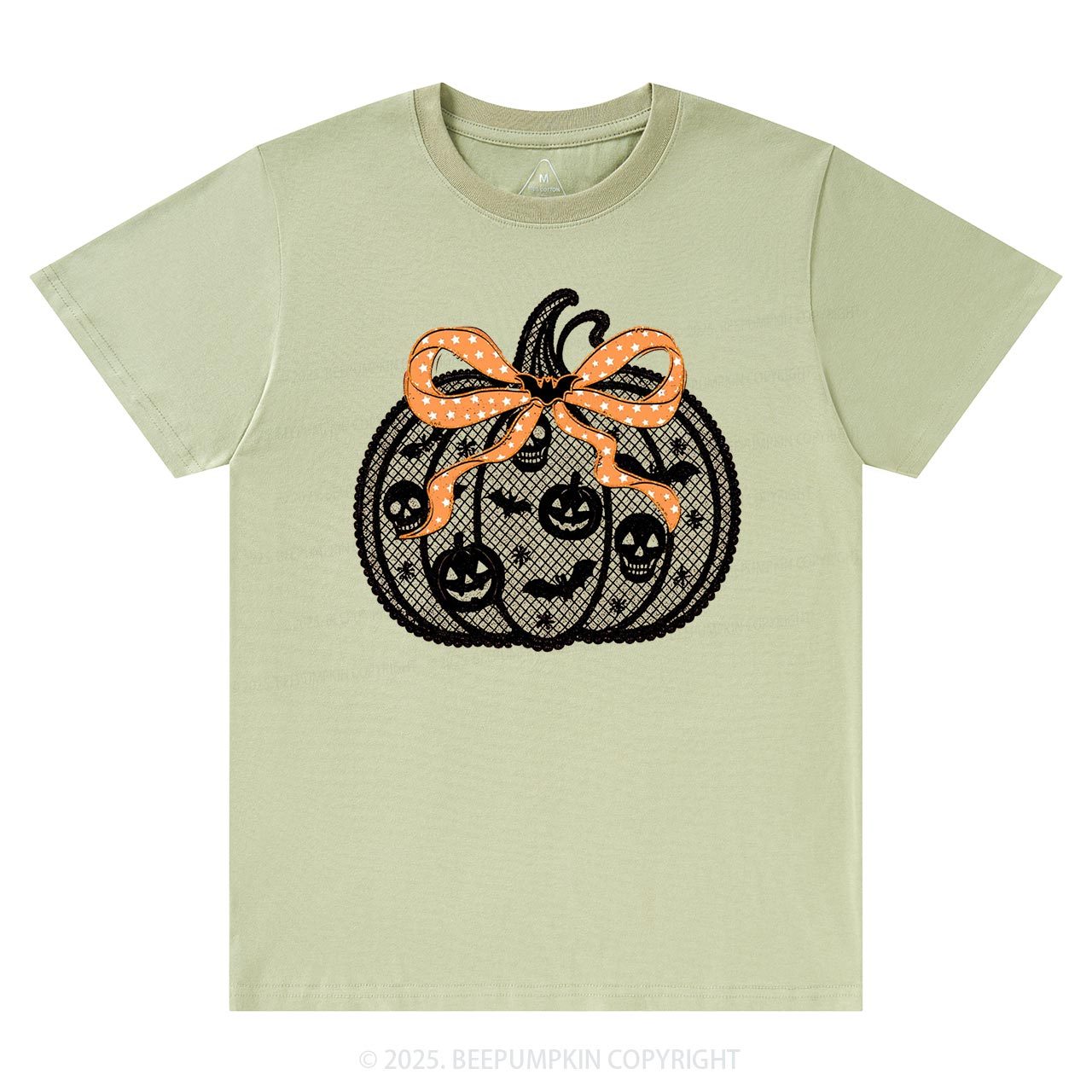 Black Lace pumpkin Halloween T-Shirts Beepumpkin