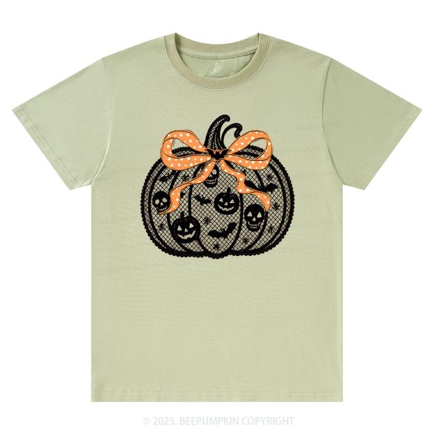 Black Lace pumpkin Halloween T-Shirts Beepumpkin
