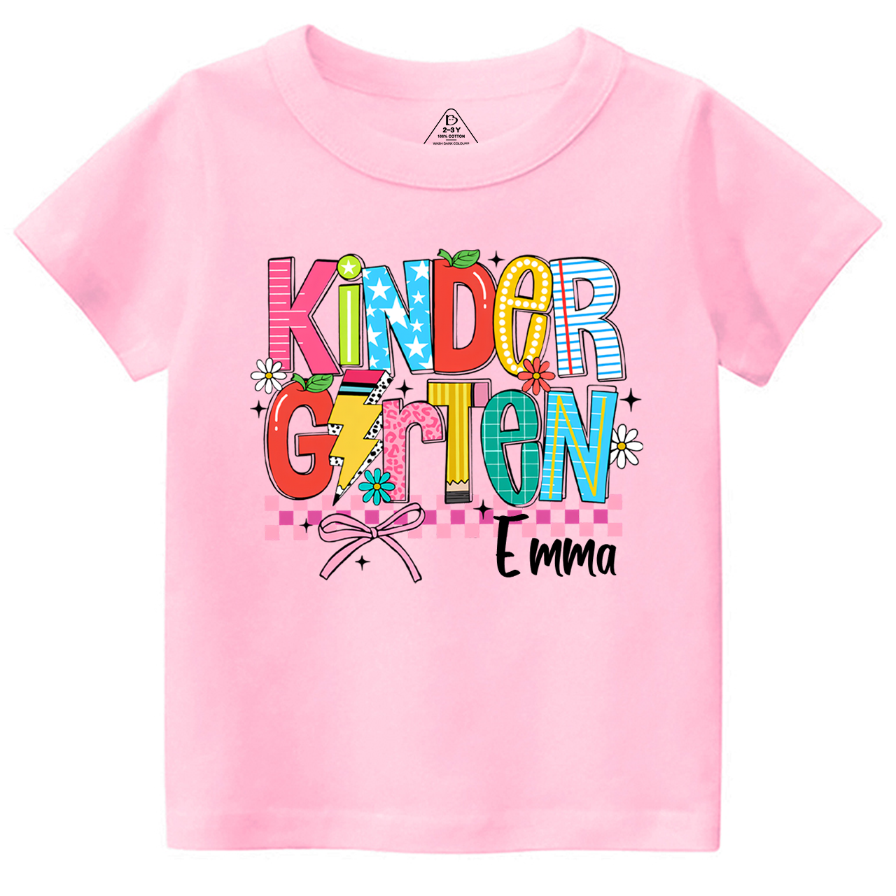 Personalized Retro Coquette Back To School Bundle Toddler&Kid's Tees B