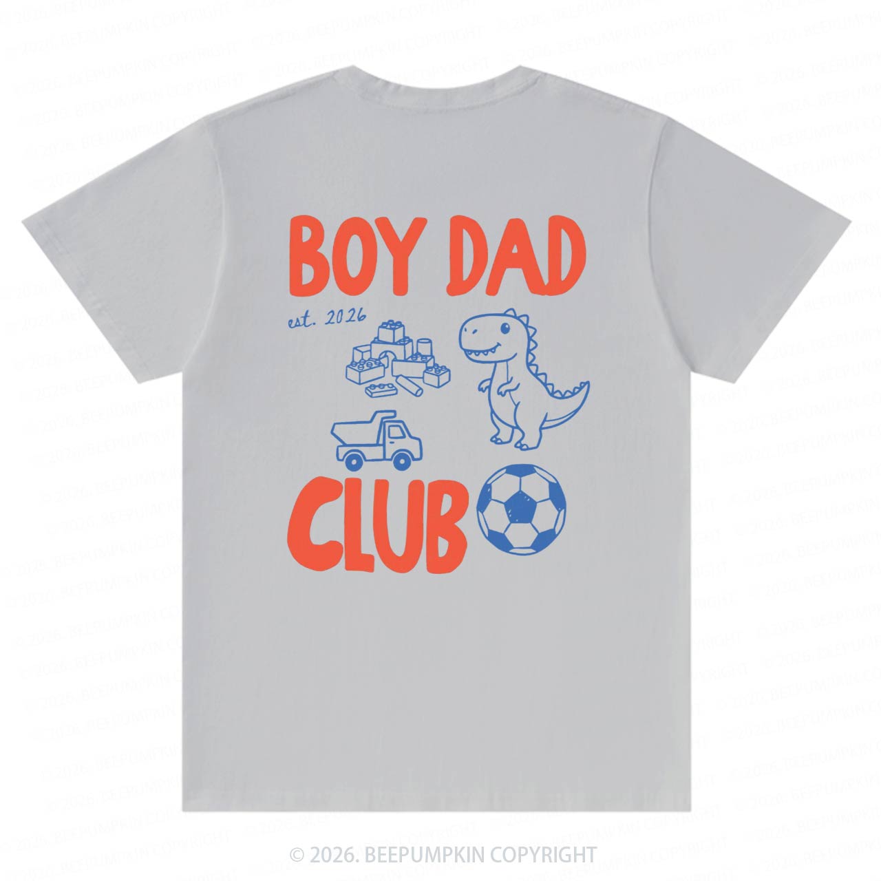 Personalized Boy Dad Club Fathers Day T-Shirts-Back Design