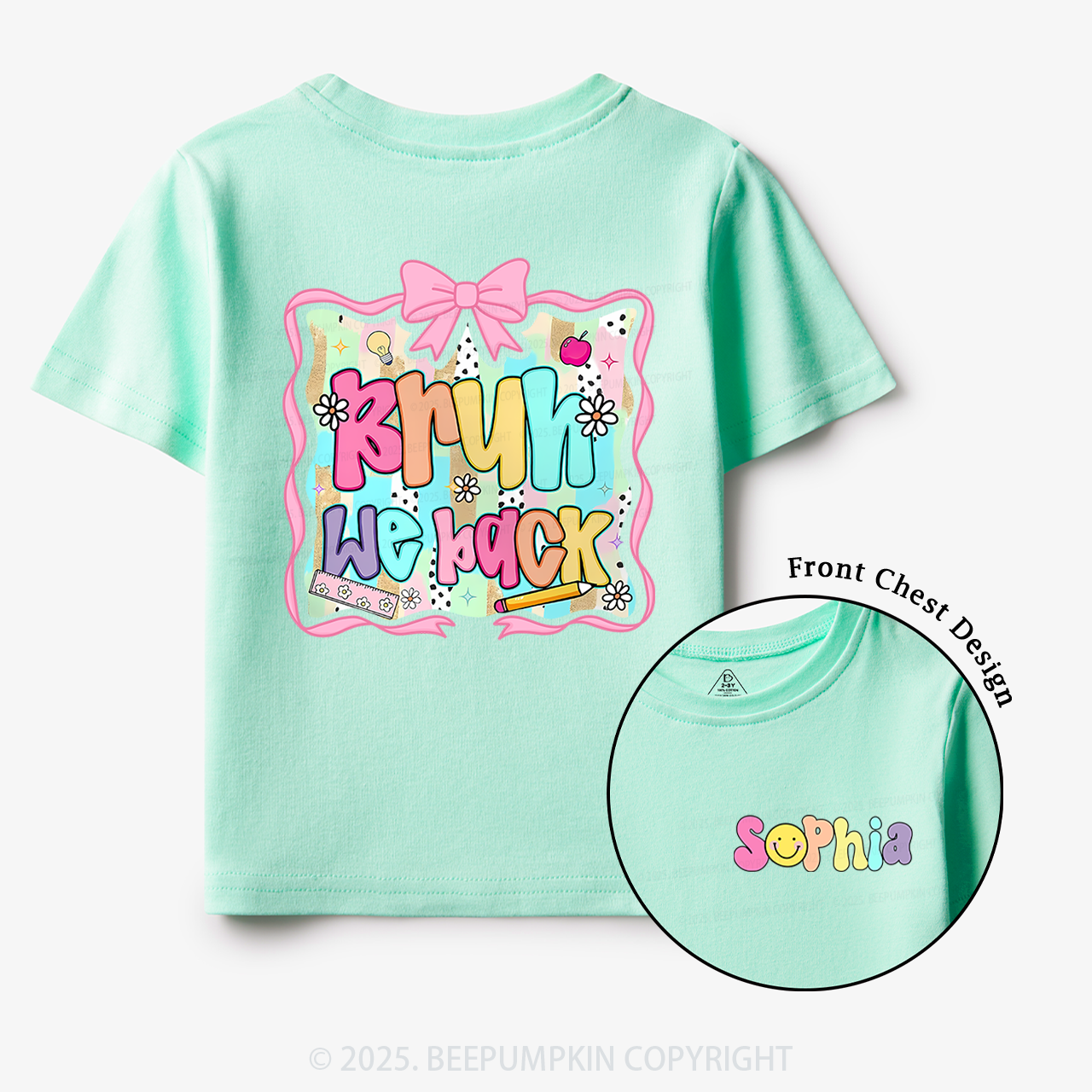Personalized Bruh We Back Toddler&Kid's Tees Beepumpkin