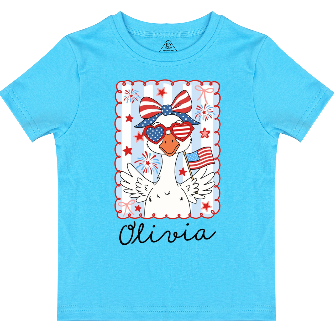 Personalized 4th Of July Goose Toddler&Kid's Tees Beepumpkin 