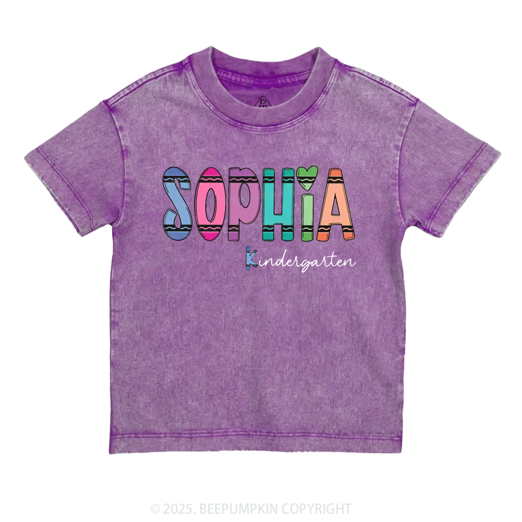 Personalized Colorful Name Magic Toddler&Kids Washed Tees