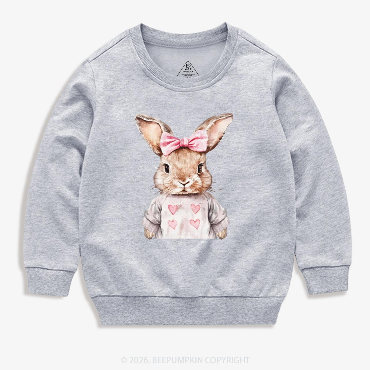 Sweet Bow Bunny Easter Kid's Sweatshirt