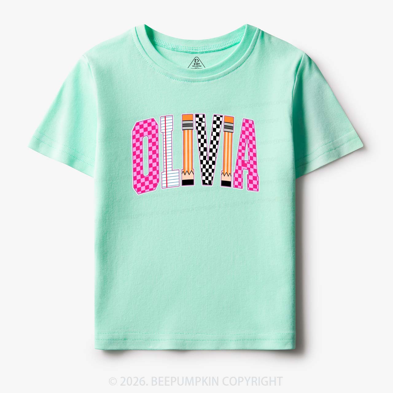 Personalized Name Retro School Preppy Toddler&Kid's Tees