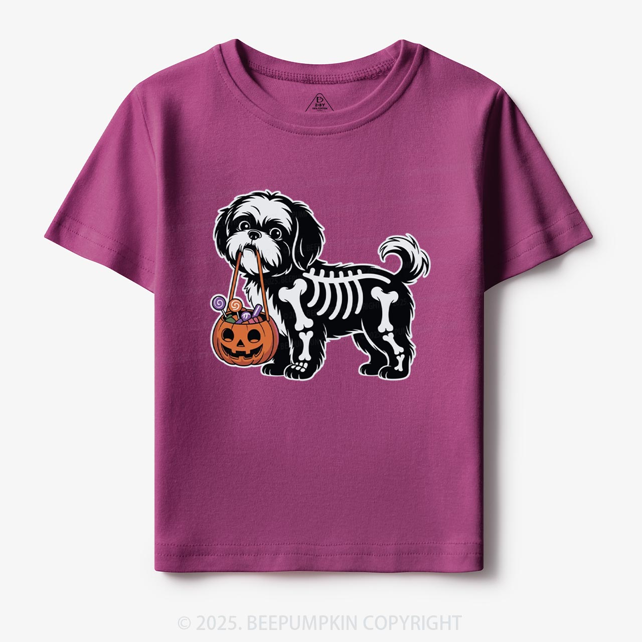 Halloween Skeleton Dog Toddler&Kid's Tees Beepumpkin