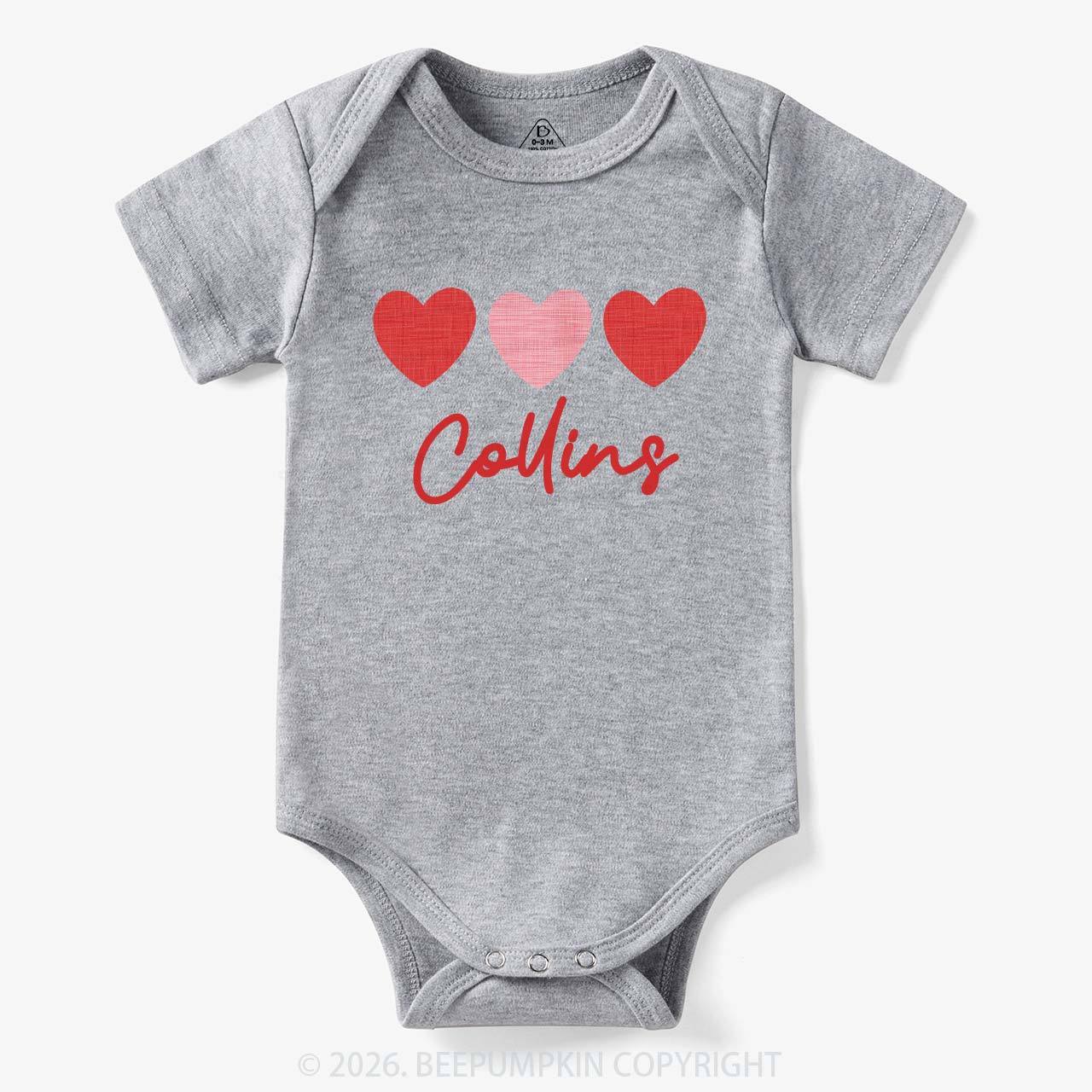 Plaid Heart Valentine's Day Bodysuit For Baby