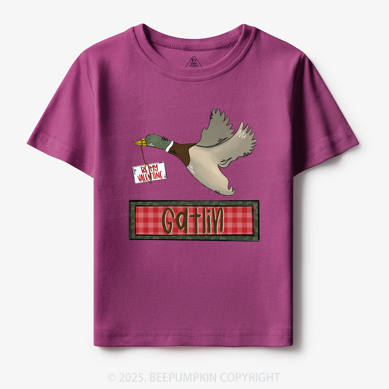 Personalized Be My Valentine Duck Toddler&Kid's Tees Beepumpkin
