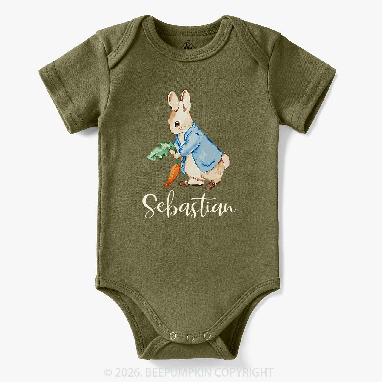 Personalized Little Bunny & Carrot Club Baby Bodysuit