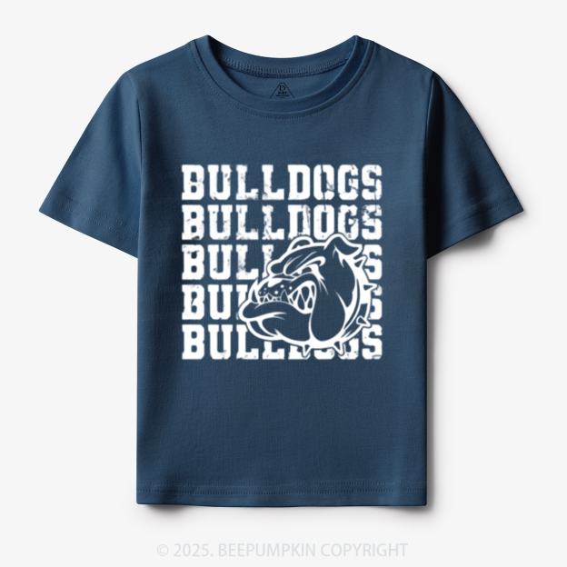 Personalized Bulldogs Mascot Toddler&Kid's Tees Beepumpkin