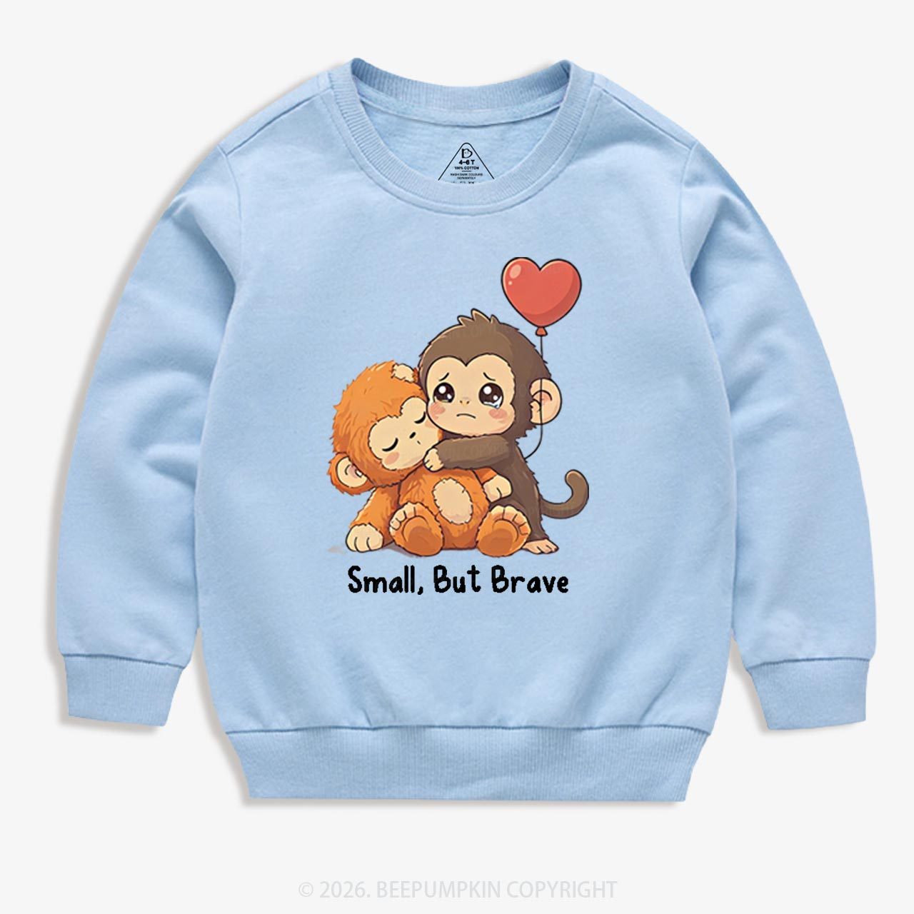 Small But Brave Punch Monkey Kid's Sweatshirt