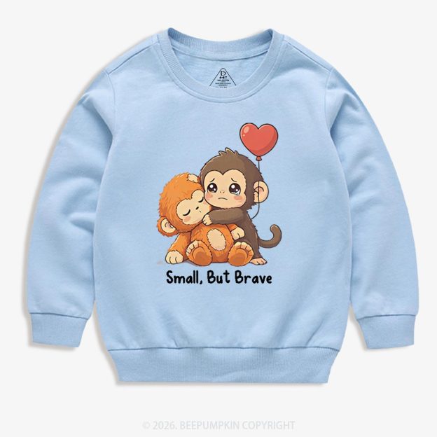 Small But Brave Punch Monkey Kid's Sweatshirt