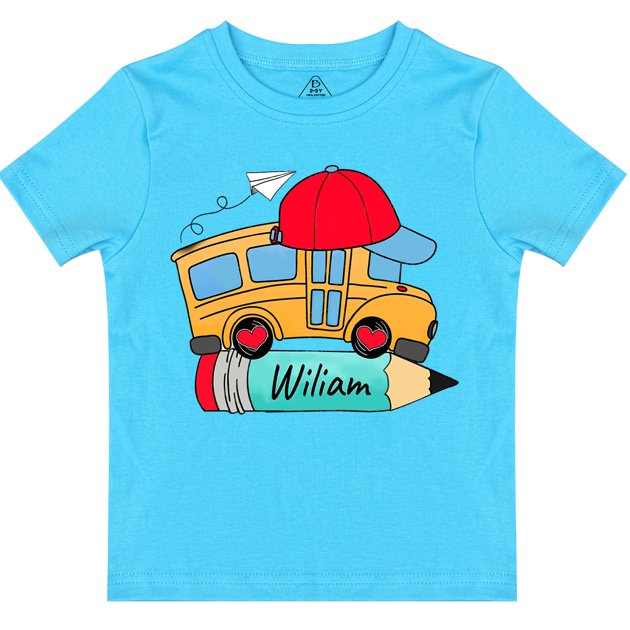 Personalized Bundle School Bus With Name Toddler&Kid's Tees Beepumpkin