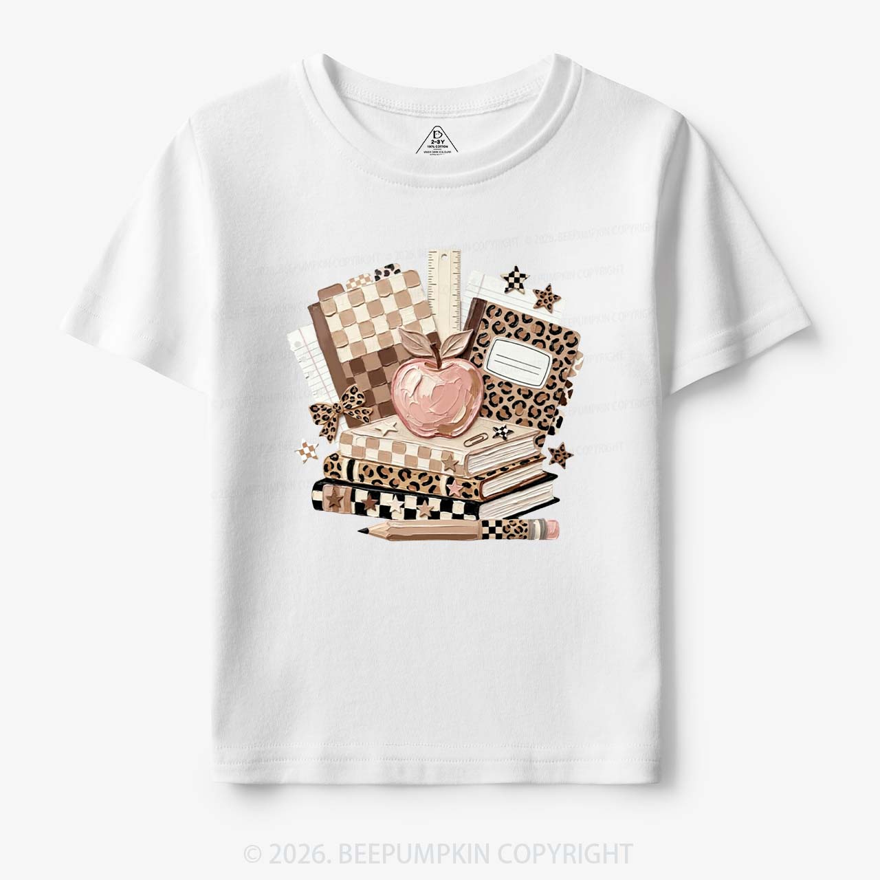 Checkered & Cheetah Back To School Toddler&Kid's Tees
