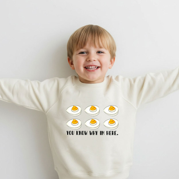 You Know Why I'm Here Funny Kid's Sweatshirt