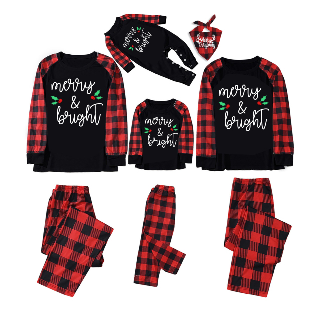 Merry&Bright Christmas Family Matching Pajamas