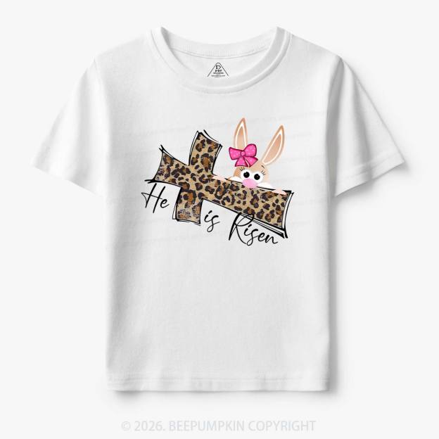 Faith Bunny & Leopard Cross Toddler&Kid's Tees