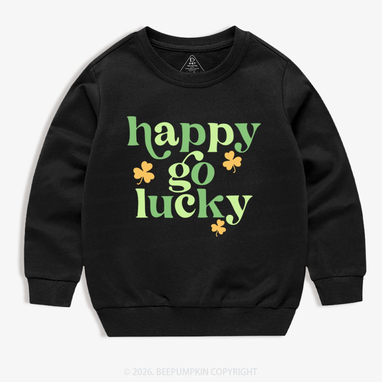 Happy Go Lucky St. Patrick's Day Kid's Sweatshirt