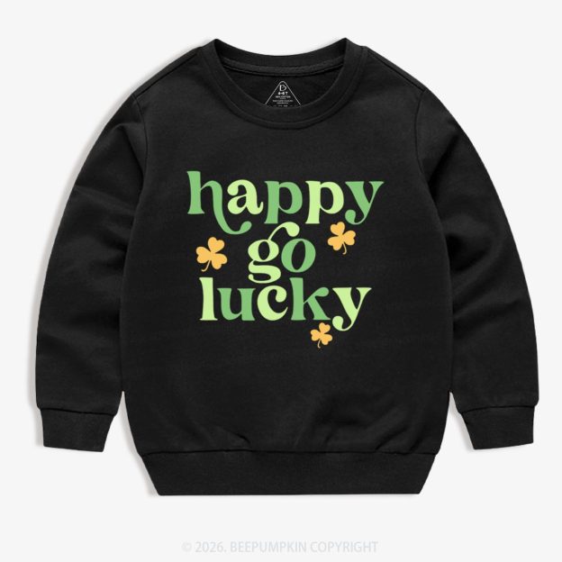 Happy Go Lucky St. Patrick's Day Kid's Sweatshirt