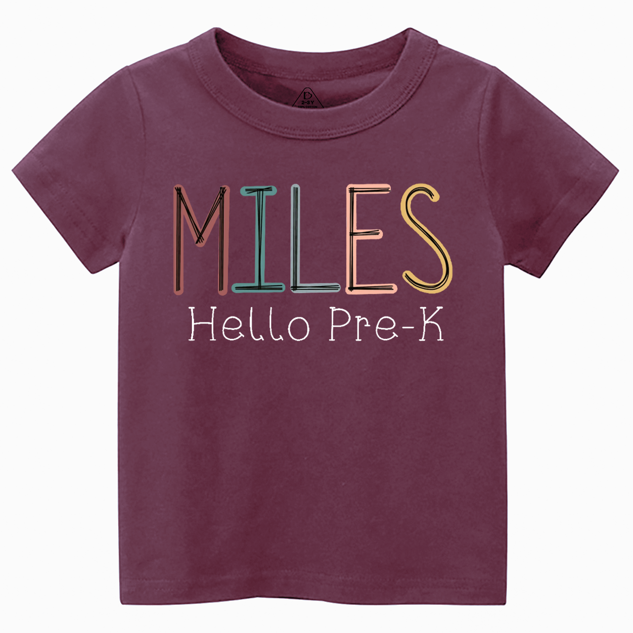 Personalized Name Back To School Toddler&Kid's Tees Beepumpkin 