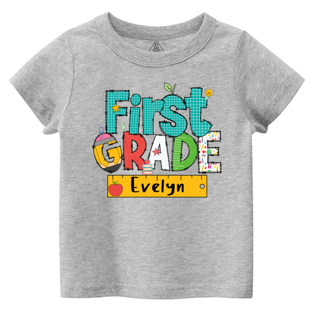 Personalized Letter Grade Toddler&Kid's Tees Beepumpkin