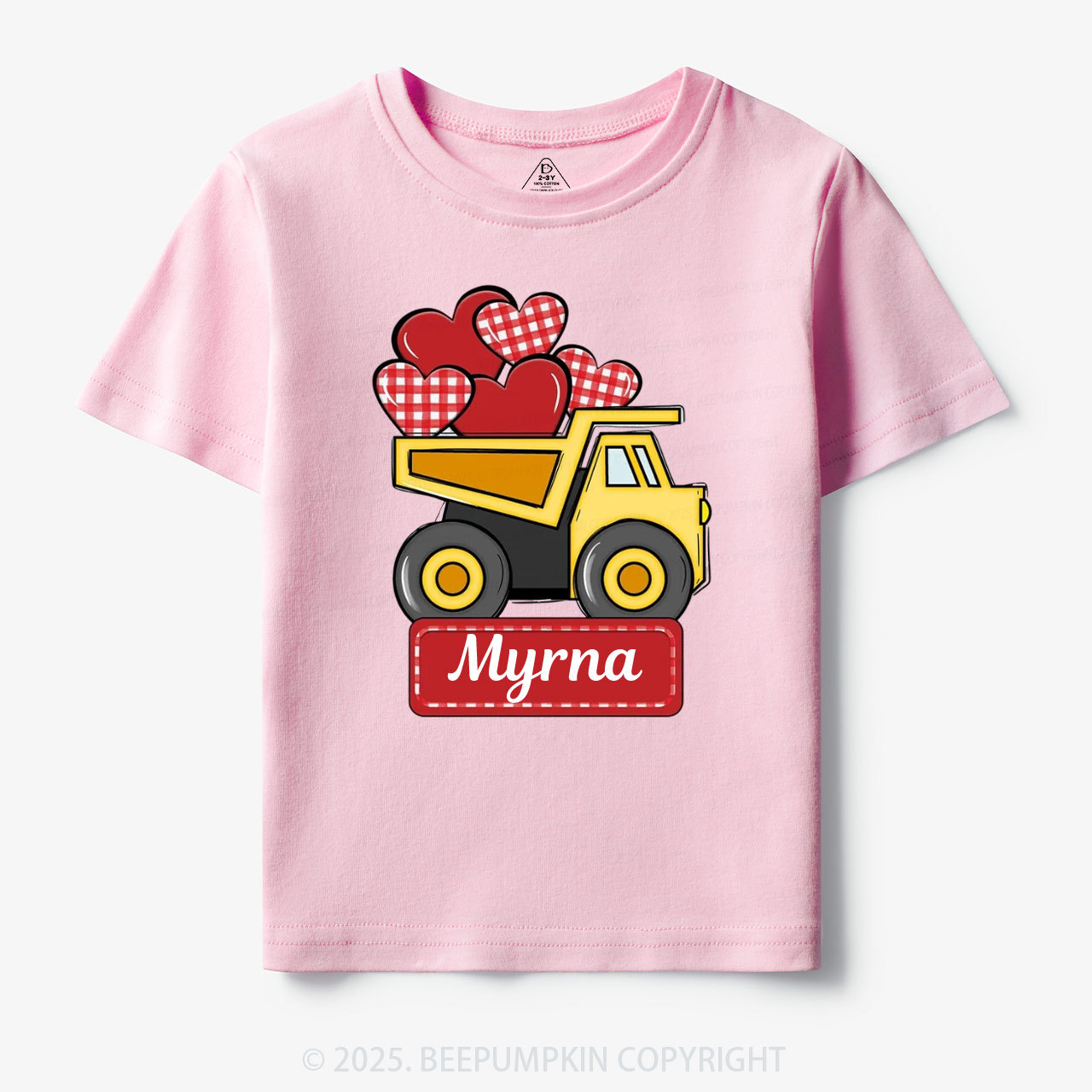 Personalized Truck Valentine Toddler&Kid's Tees Beepumpkin