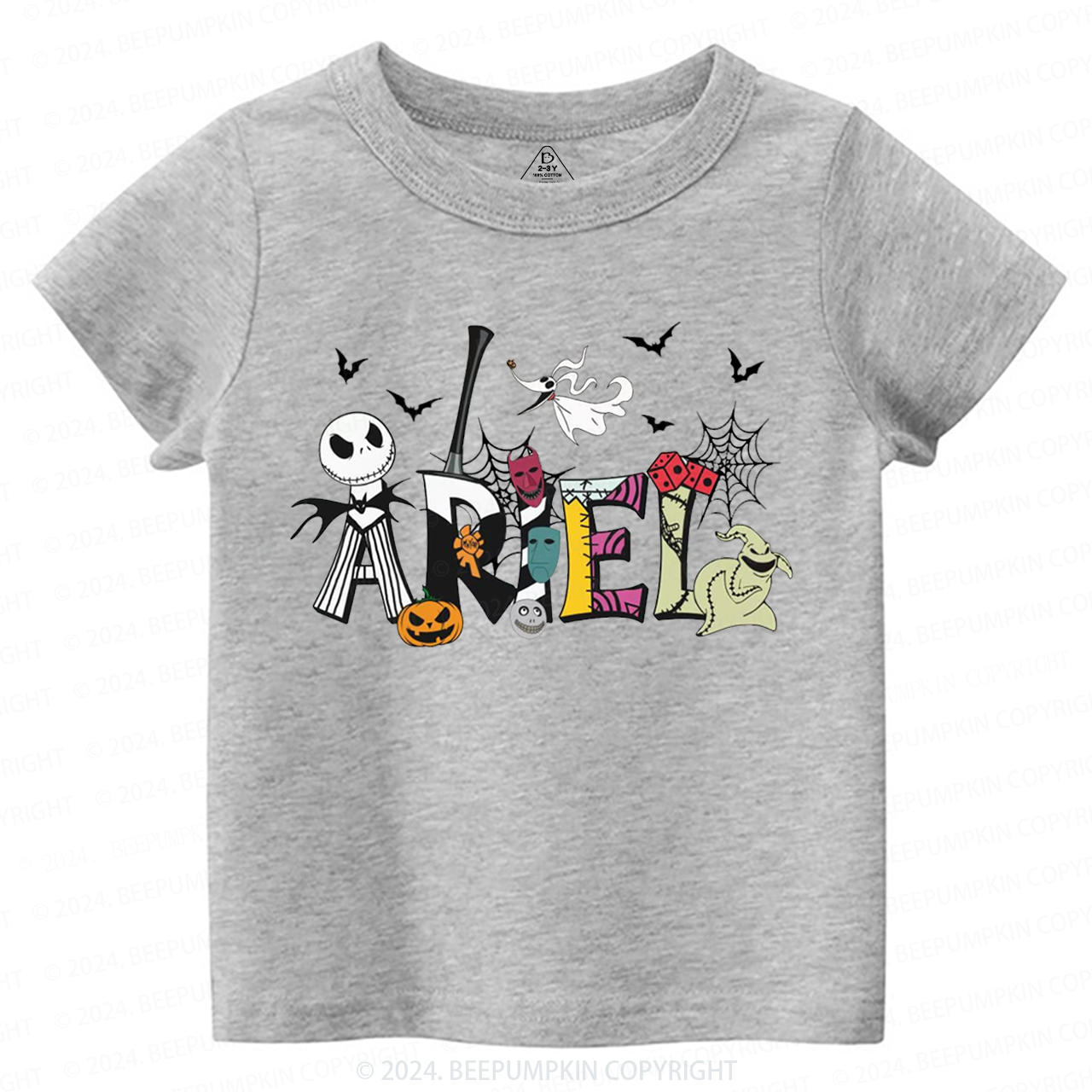 Personalized Name Nightmare Before Christmas Halloween Toddler&Kids Tees 