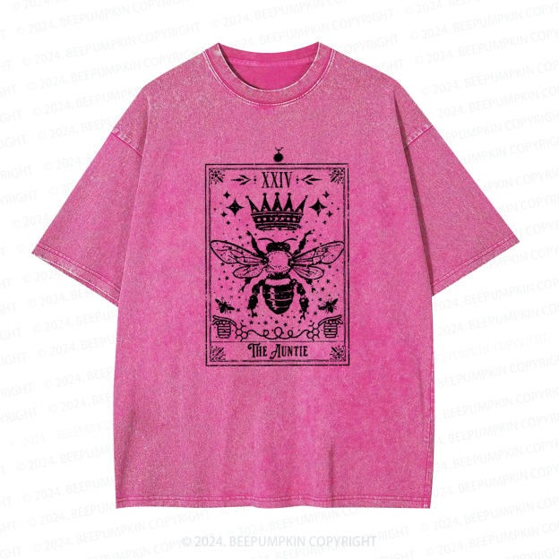 The Auntie Tarot Card Aunt Washed Tees