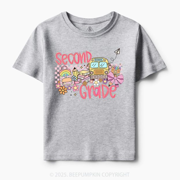 Personalized Happy School Journey Toddler&Kid's Tees Beepumpkin